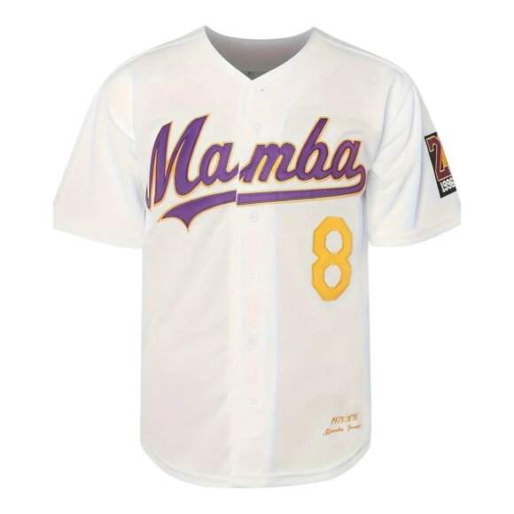 Kobe Bryant Mamba Los Angeles Dodgers / Lakers Baseball Jersey White Stitched - Picture 2 of 5